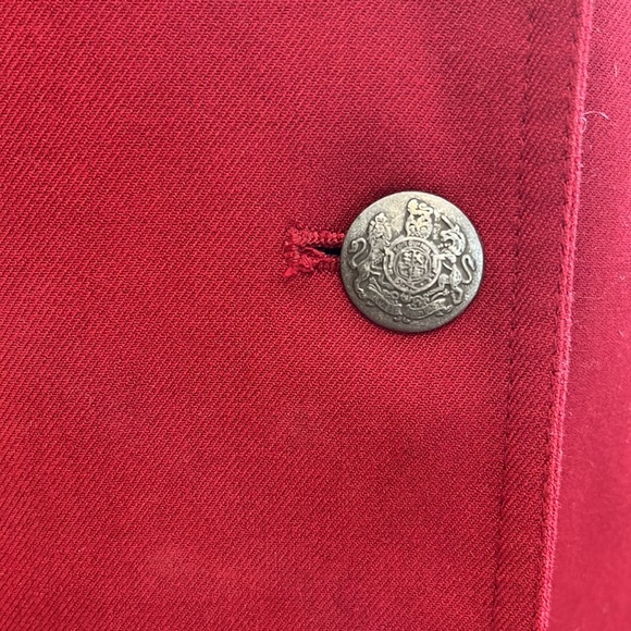 Banana Republic double button front blazer lined inside classic red 8P - Picture 3 of 15
